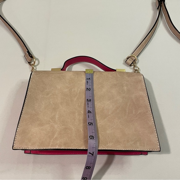 Spring Feather with Pink, Tan & White Handbag - Picture 8 of 9